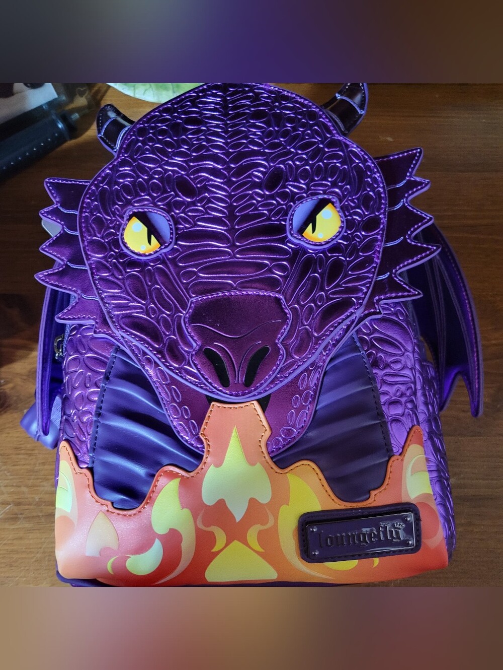 Loungefly Bam Exclusive Purple Dragon Mini Backpack